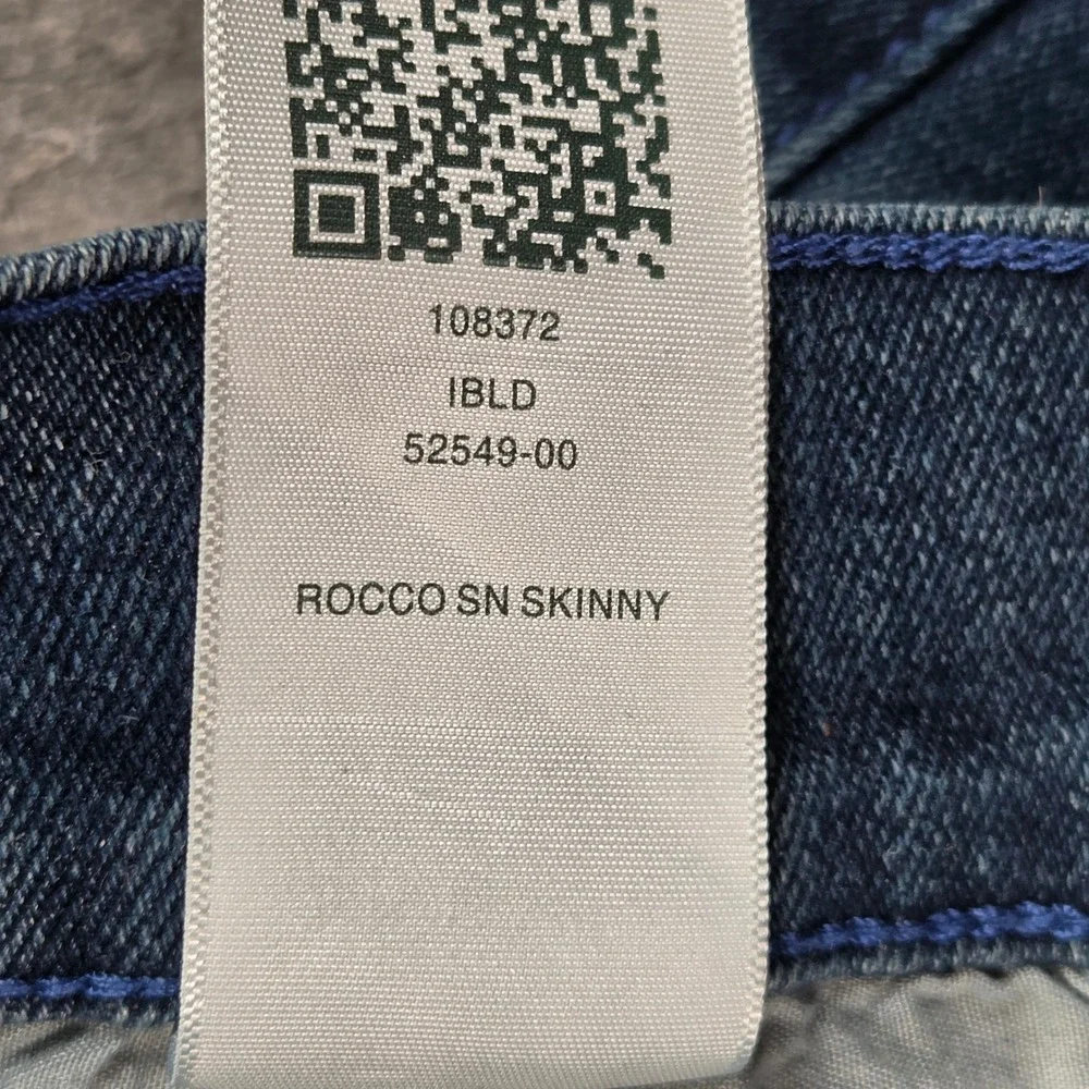 True Religion Rocco Jeans Mens 34 Relaxed Skinny Denim Flap Pocket 52549-00